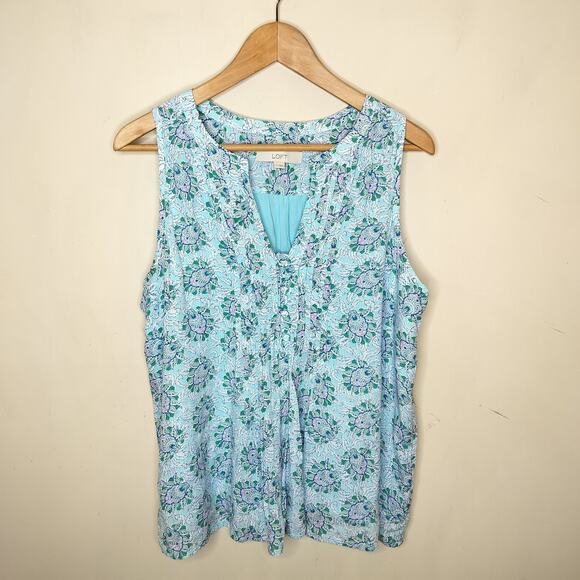 Ann Taylor LOFT Floral Sleeveless Top - Picture 1 of 12